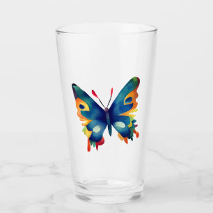 Butterfly Drawing Glass