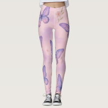 Butterfly Dream Motion Leggings – Soft Watercolor