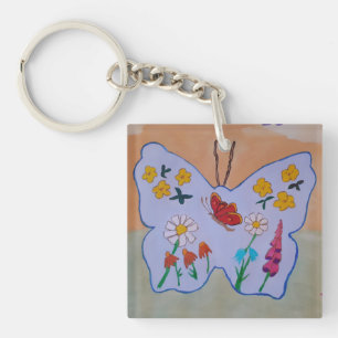 Butterfly Dreaming Acrylic Key Ring