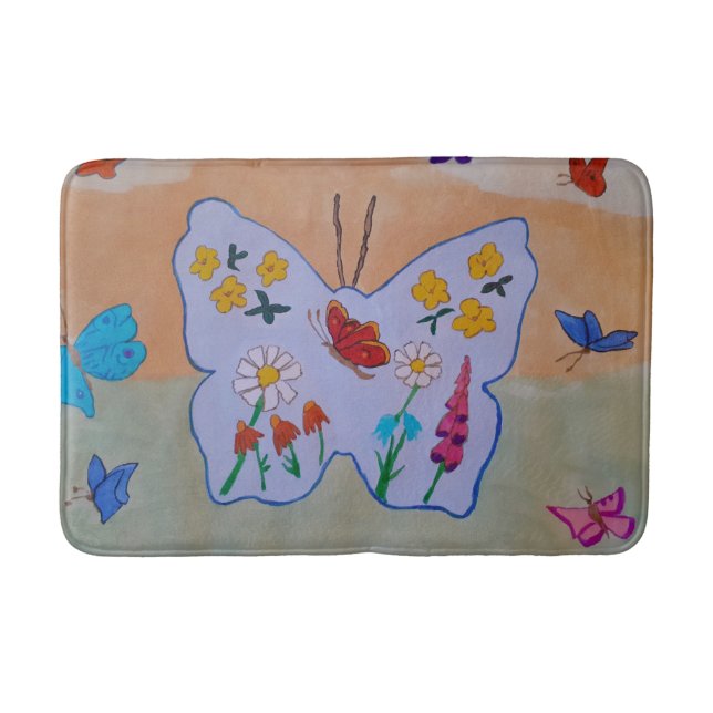 Butterfly Dreaming Bath Mat (Front)