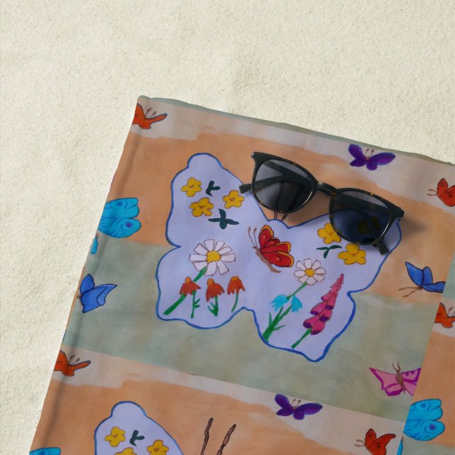 Butterfly Dreaming  Beach Towel (In Situ)