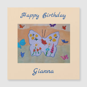 Butterfly Dreaming Magnetic Birthday Card