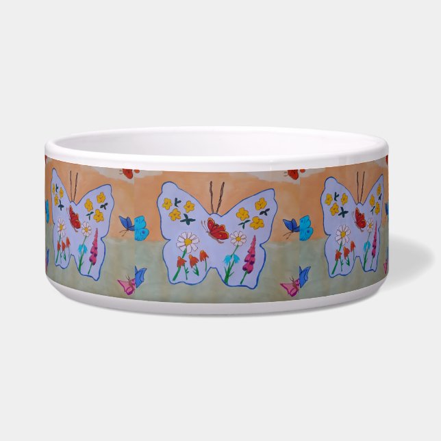Butterfly Dreaming Pet Bowl (Front)