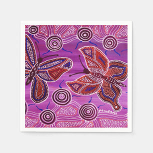 Butterfly Dreaming Purple Napkins
