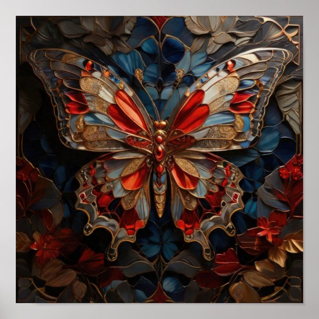 Butterfly Dreams - 3D Digital Art Poster (Front)