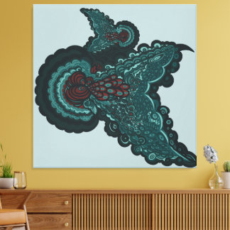 Butterfly Dreams:A Fusion of Flowers and Fantasy Canvas Print