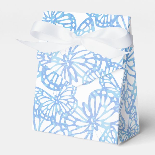 Butterfly Dreams (Blue) Favour Box (Front Side)