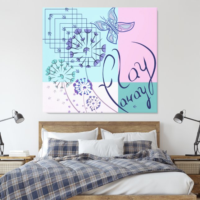 Butterfly Dreams Canvas Print (Insitu(Bedroom))
