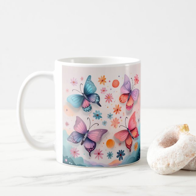 Butterfly Dreams Coffee Mug (With Donut)