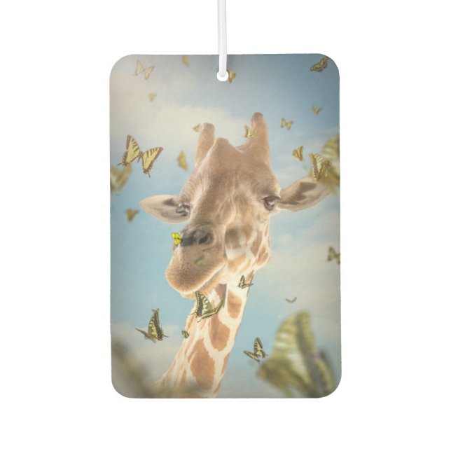 Butterfly Dreams Giraffe Car Air Freshener (Front)