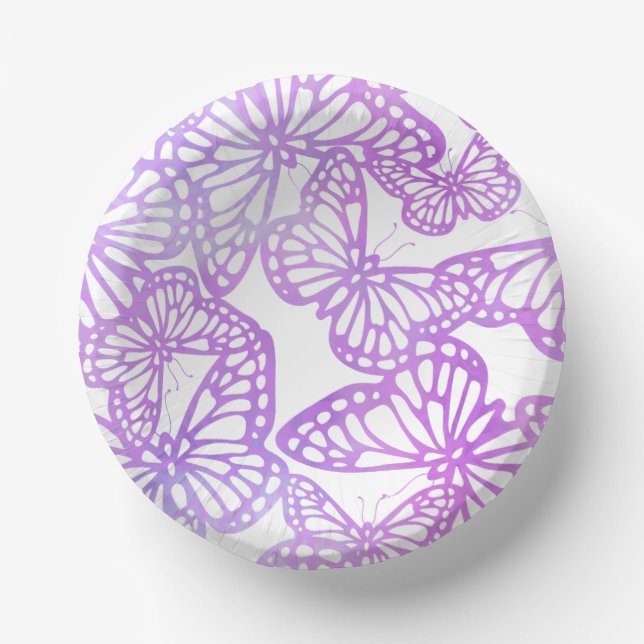 Butterfly Dreams (Lavender) Paper Plate (Front)