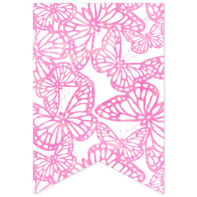 Butterfly Dreams (Pink) Bunting (First Flag)