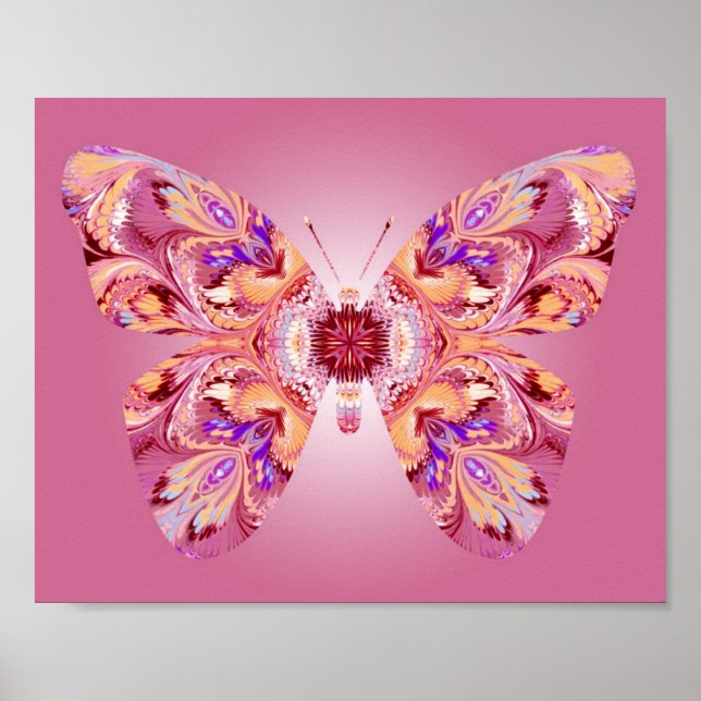 Butterfly Dreams Print Pink and Orange (Front)