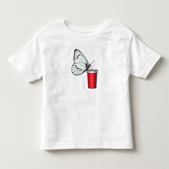 Butterfly Drinking mug Toddler T-Shirt (Front)