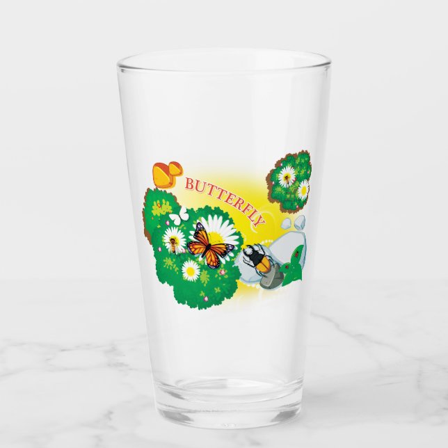 BUTTERFLY Drinkware Glass (Front)