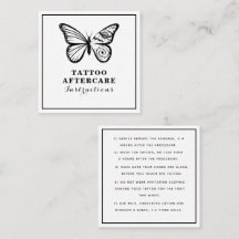 Butterfly & Earths Tattoo Aftercare Instructions