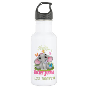 Butterfly Elephant Kindergarten Back to School 532 Ml Water Bottle