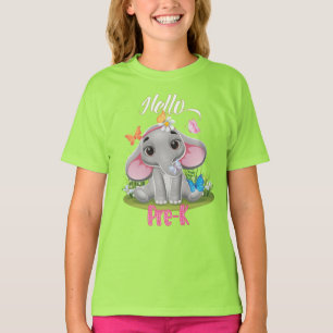 Butterfly Elephant Pre-K 1st Day Back to School T-Shirt