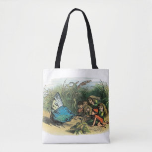 Butterfly Elf Artwork Cute Elves Butterflies Tote Bag