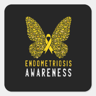 Butterfly Endometriosis Awareness Month Square Sticker