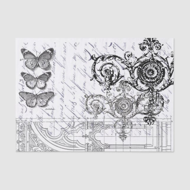 Butterfly Ephemera Tissue Paper (Front)