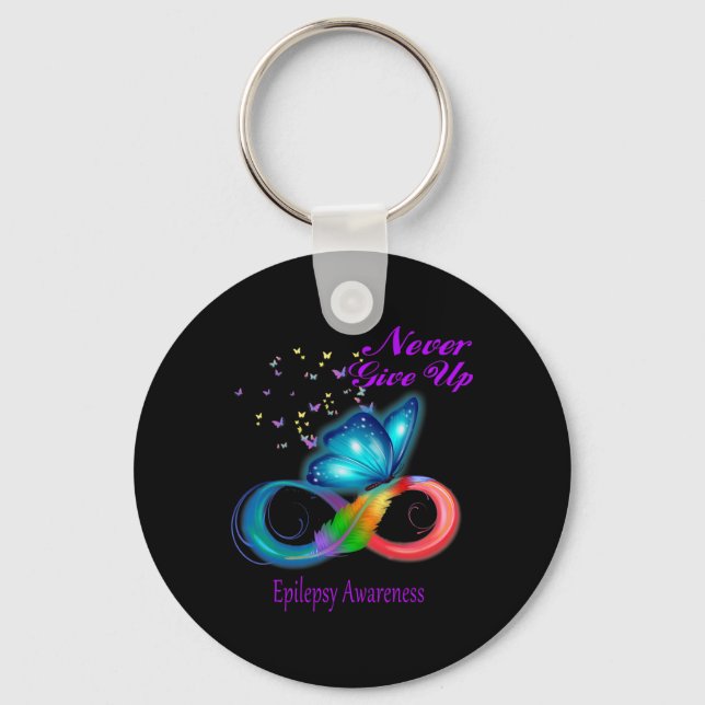 Butterfly Epilepsy Awareness  Key Ring (Front)