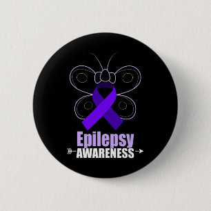 Butterfly Epilepsy Ribbon Epilepsy Disorder Awaren 6 Cm Round Badge
