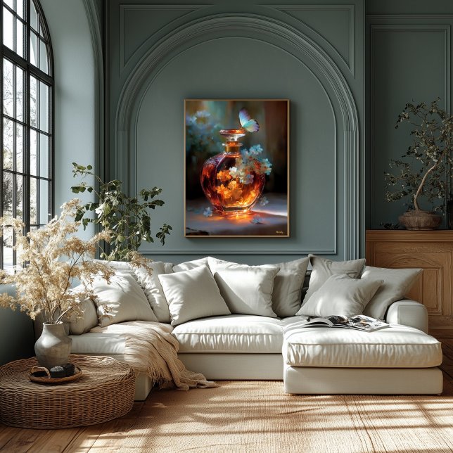Butterfly Essence – Enchanted Floral Perfume Canvas Print (Creator Uploaded)