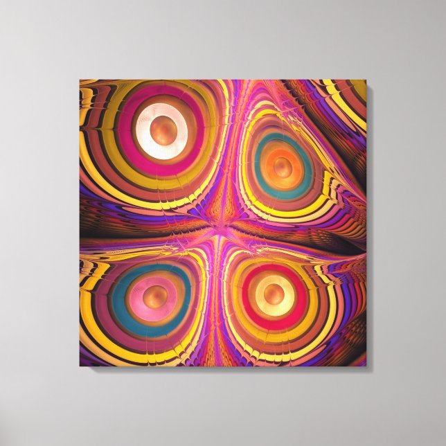 Butterfly eyes, fractal abstract art canvas print (Front)