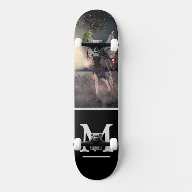 Butterfly Fairy and Dragon Skateboard (Front)