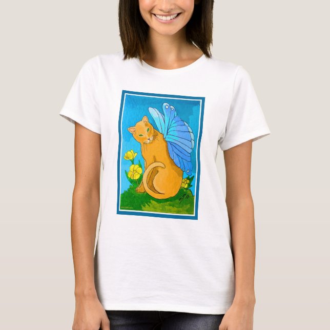 Butterfly Fairy Cat T-Shirt (Front)