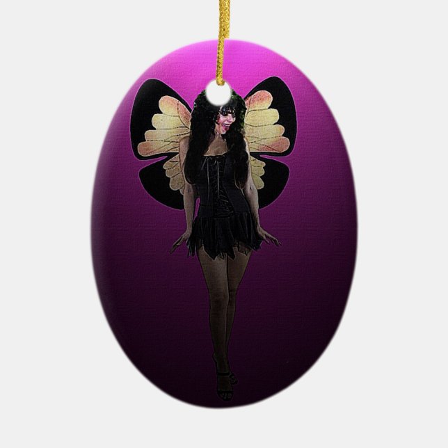 Butterfly Fairy Christmas Ornament (Front)