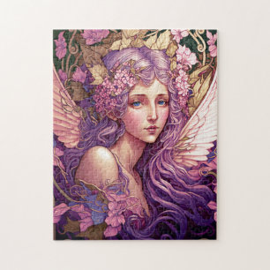 Butterfly Fairy Elf Lady Fantasy Art Jigsaw Puzzle
