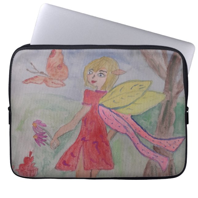 Butterfly Fairy Laptop Sleeve (Front)