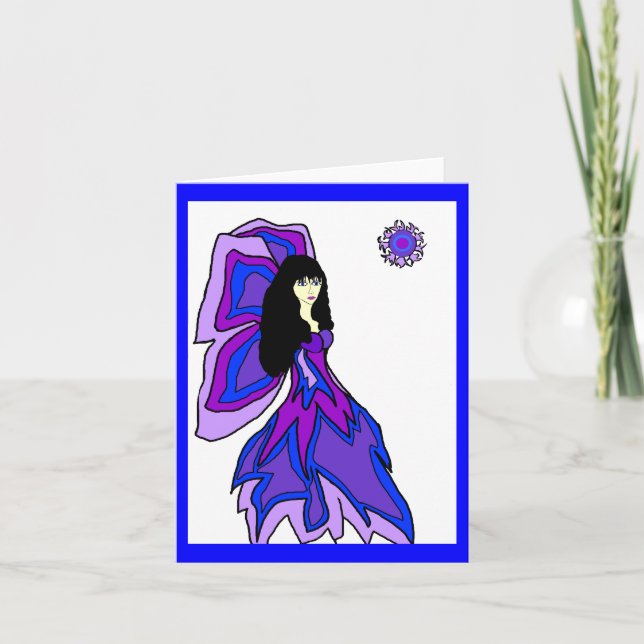 Butterfly fairy note card (Front)