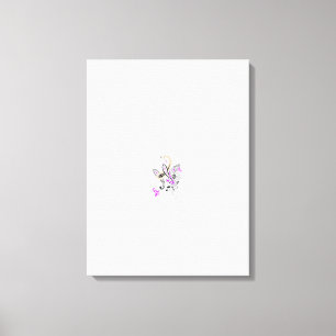 Butterfly Fairy Tattoo Vector – Vintage Floral Art Canvas Print