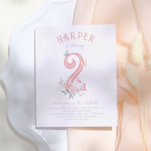 Butterfly Fairytale Girl Birthday Party Postcard (Creator Uploaded)