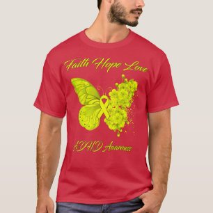 Butterfly Faith Hope Love ADHD Awareness Premium  T-Shirt