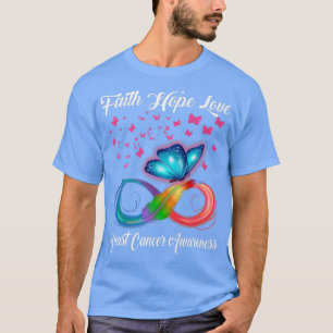 Butterfly Faith Hope Love Breast Cancer Awareness T-Shirt