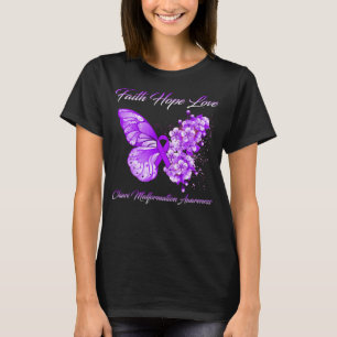 Butterfly Faith Hope Love Chiari Malformation  T-Shirt