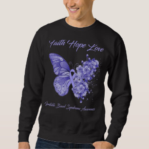Butterfly Faith Hope Love Irritable Bowel Syndrome Sweatshirt
