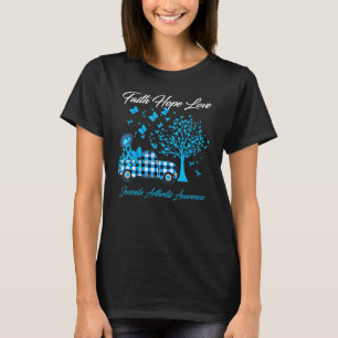 Butterfly Faith Hope Love Juvenile Arthritis Aware T-Shirt