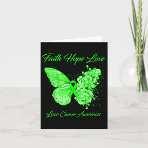 Butterfly Faith Hope Love Liver Cancer Awareness Card