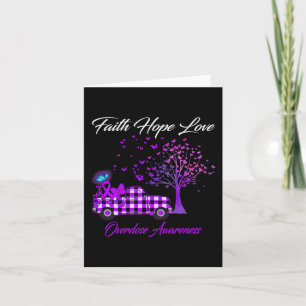 Butterfly Faith Hope Love Overdose Awareness 1 Card