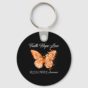 Butterfly Faith Hope Love Rsd Crps Awareness 1 Key Ring