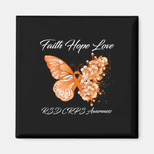 Butterfly Faith Hope Love Rsd Crps Awareness 1 Magnet