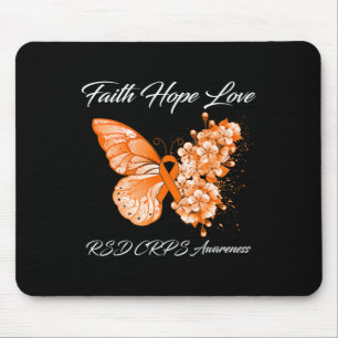 Butterfly Faith Hope Love Rsd Crps Awareness 1 Mouse Pad