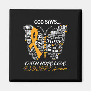 Butterfly Faith Hope Love RSD CRPS Awareness Gifts Magnet