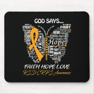 Butterfly Faith Hope Love RSD CRPS Awareness Gifts Mouse Pad