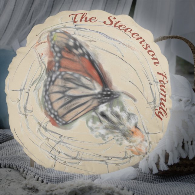 Butterfly Family Magic Round Cushion (Creator Uploaded)
